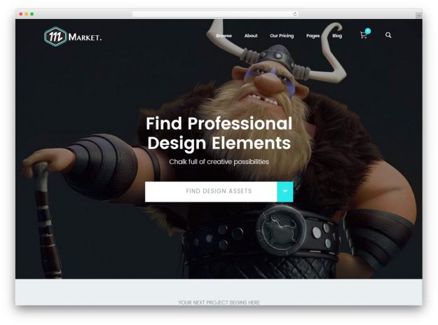 market theme para descargas digitales