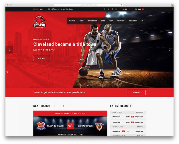 splash-tema wordpres para web de noticias de deportes