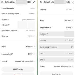 Dirección IP estática IP de Android